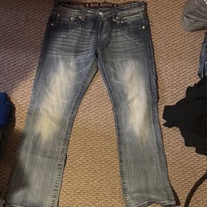 Rock Revival Men's Blue Jeans Evan Alt Straight Size: 38W/33L/19Inseem